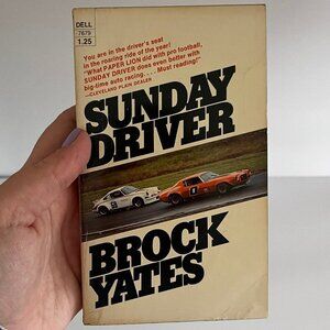 1970s Sunday Driver Book Brock Yates Vintage Paperback Stock Car Racing Driver